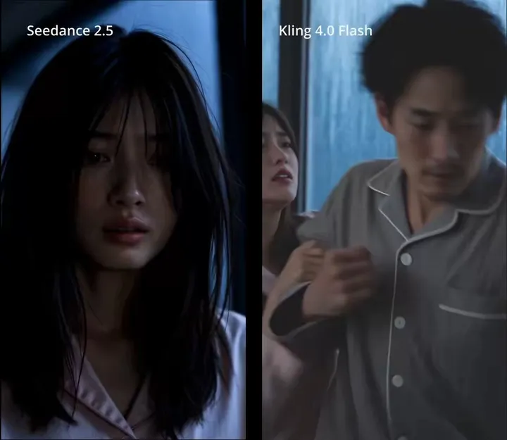 Kling 4.0 Flash 对比 Seedance 2.5：成本与速度强，女性特写偏弱