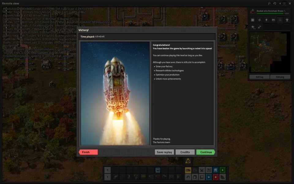 GPT-6 Astra beats Factorio with enemies enabled in 44 in-game hours