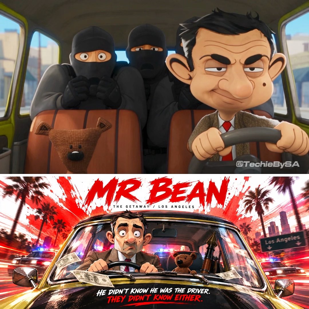 Mr. Bean as a getaway driver, made with Seedance 2.5 and GPT Image 2.5