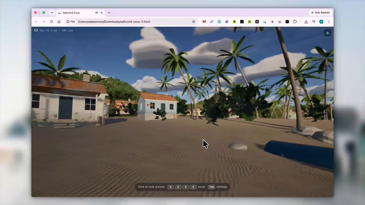 A playable three.js island built with Opus 5.5 in one day