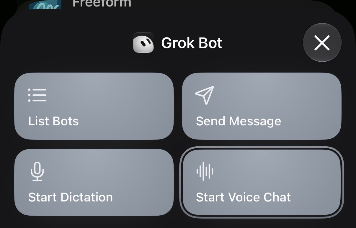 Grok Bot adds a dictation shortcut, with rough edges