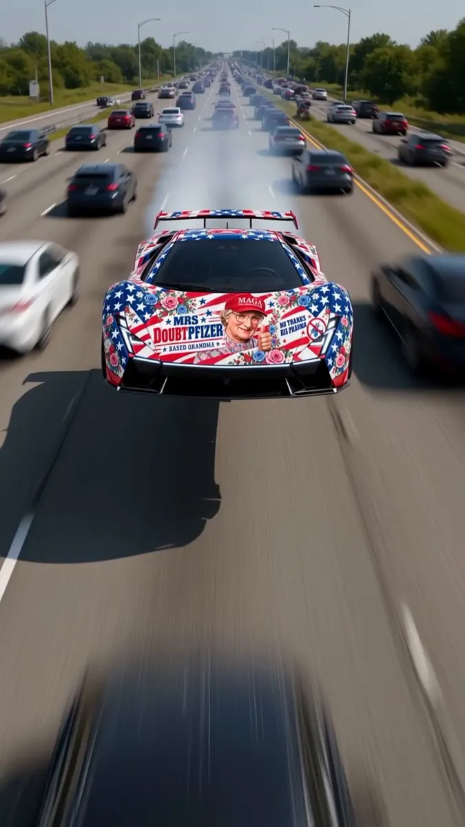 Kling 4.0 flying-car test: custom Tesla wrap stays consistent