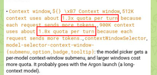 Rumor: Gemini 4 Argon long context burns quota at higher rates
