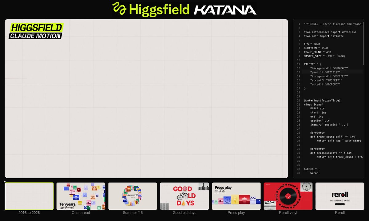 Higgsfield Katana 生成全 AI 产品发布片