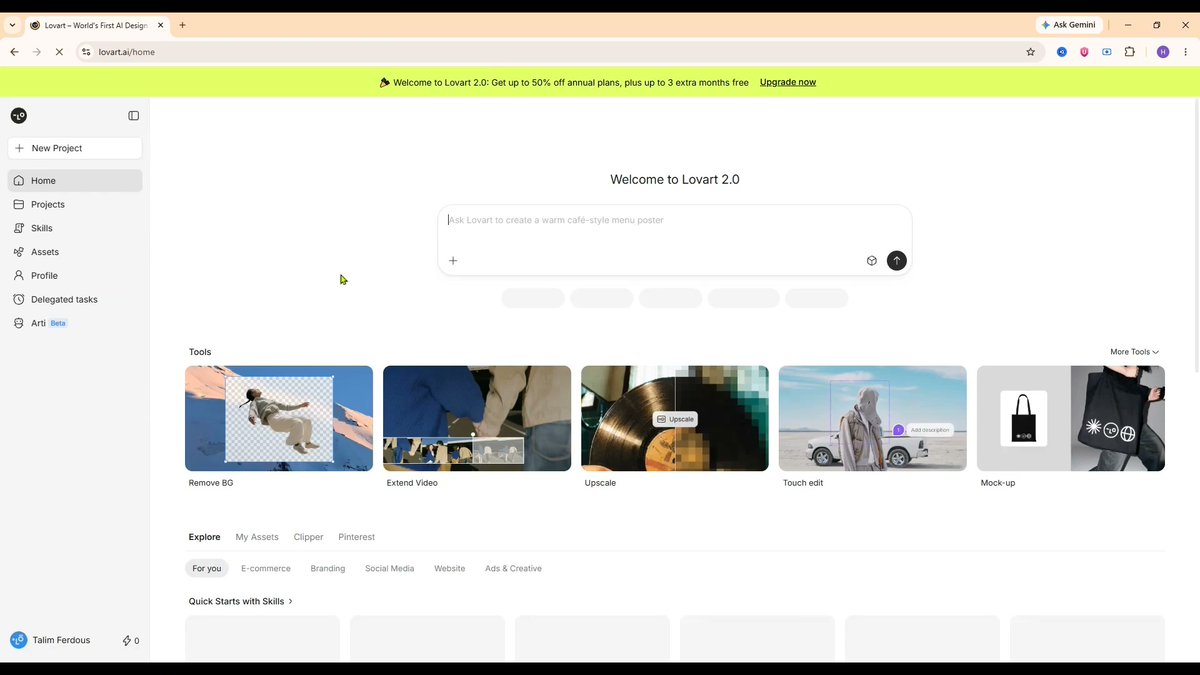 Lovart 2.0 的 Arti 实测：能审稿的设计 agent