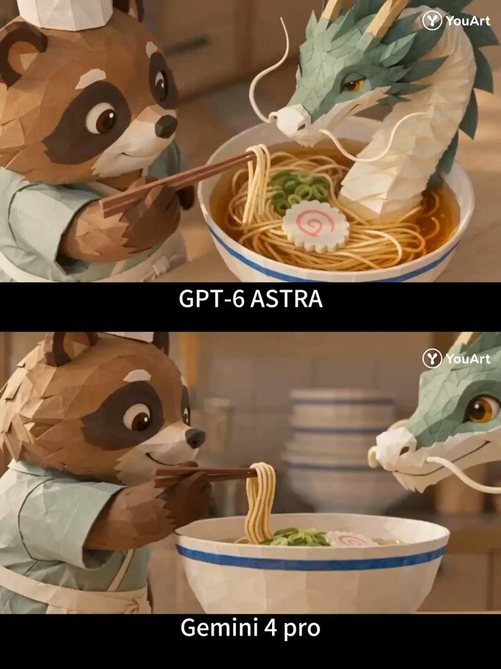 GPT-6 Astra 与 Gemini 4 Pro 视频对比