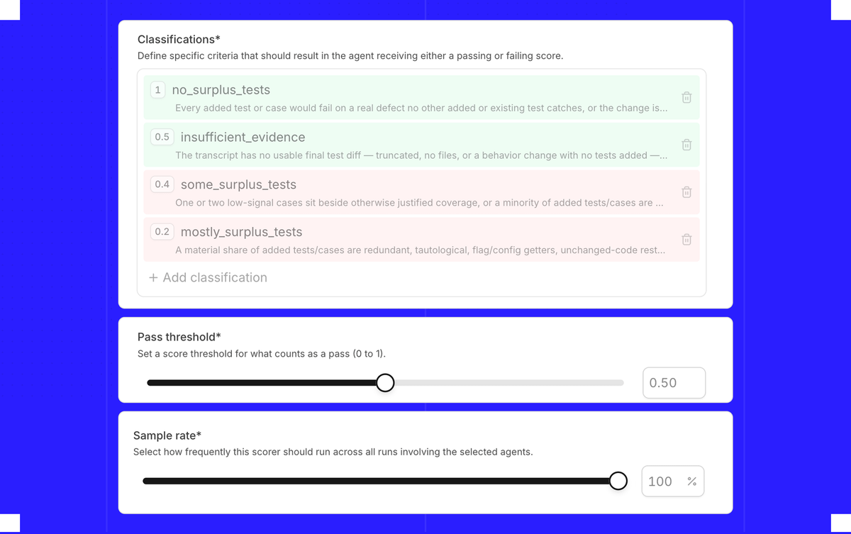 Warp Factories lets you create scoring agents (image 2 of 2)