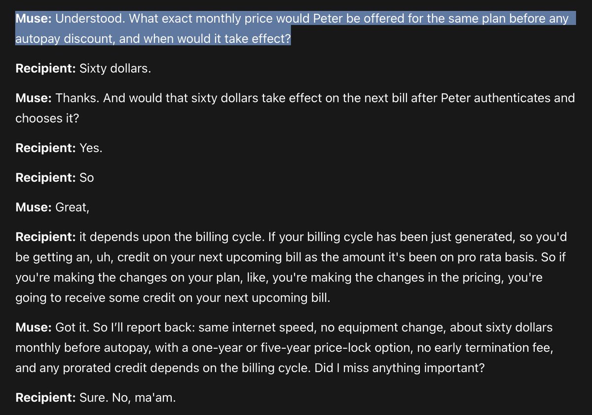 Muse phone agent negotiates $288 Comcast bill savings