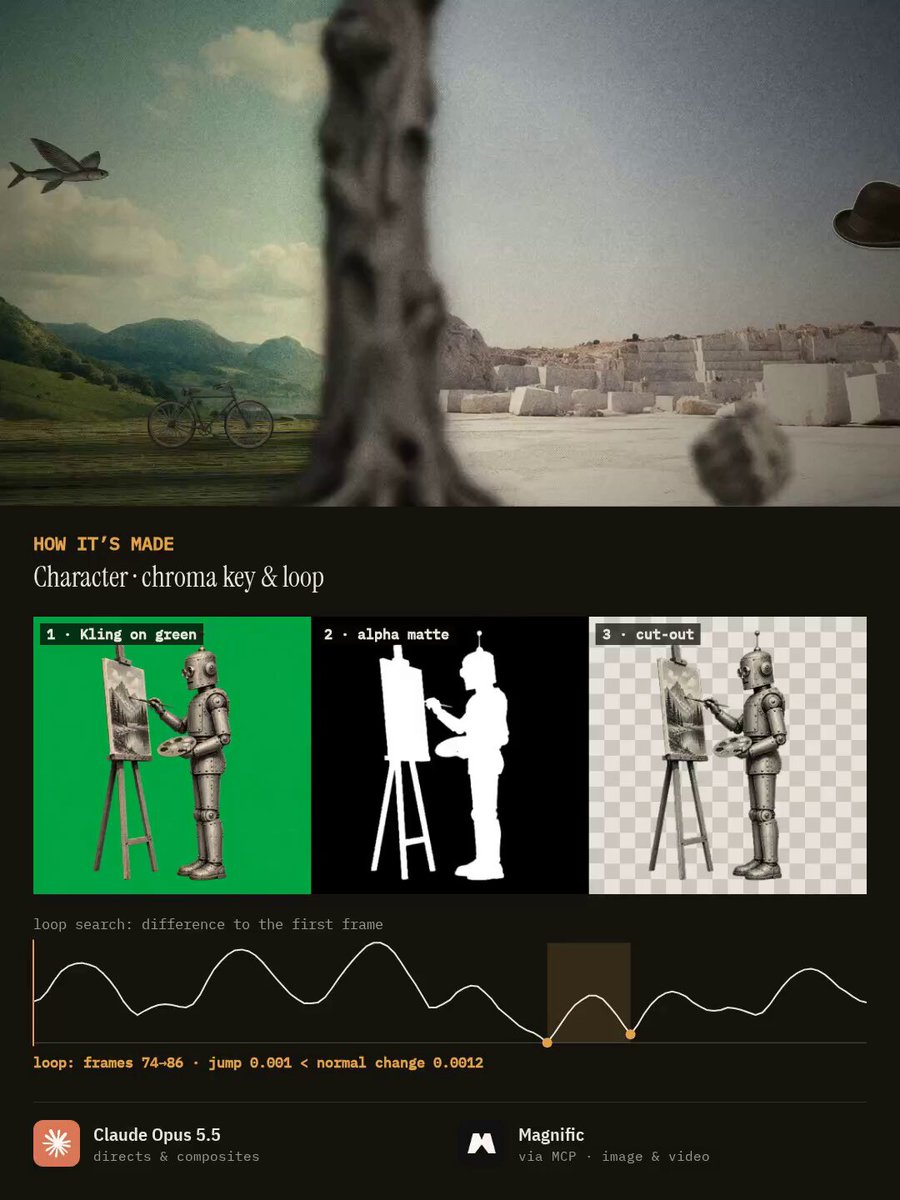 Magnific MCP with Opus 5.5 generates a video