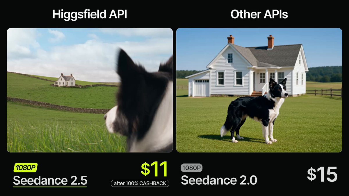 Higgsfield API 与竞品生成成本对比