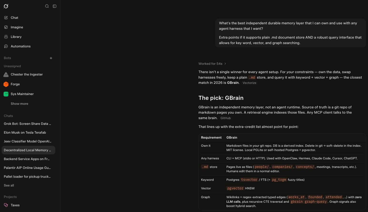 Grok Bot 直接接入 Grok 网页版 UI