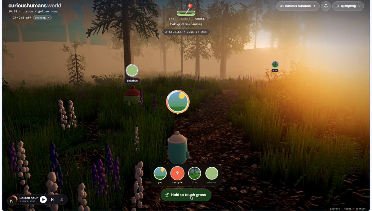 Five prompts in one session let Opus 5.5 make a "touch grass" concept video