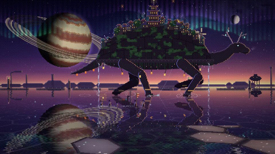 Opus 5.5 generates pixel art short Salt Mirror Crossing