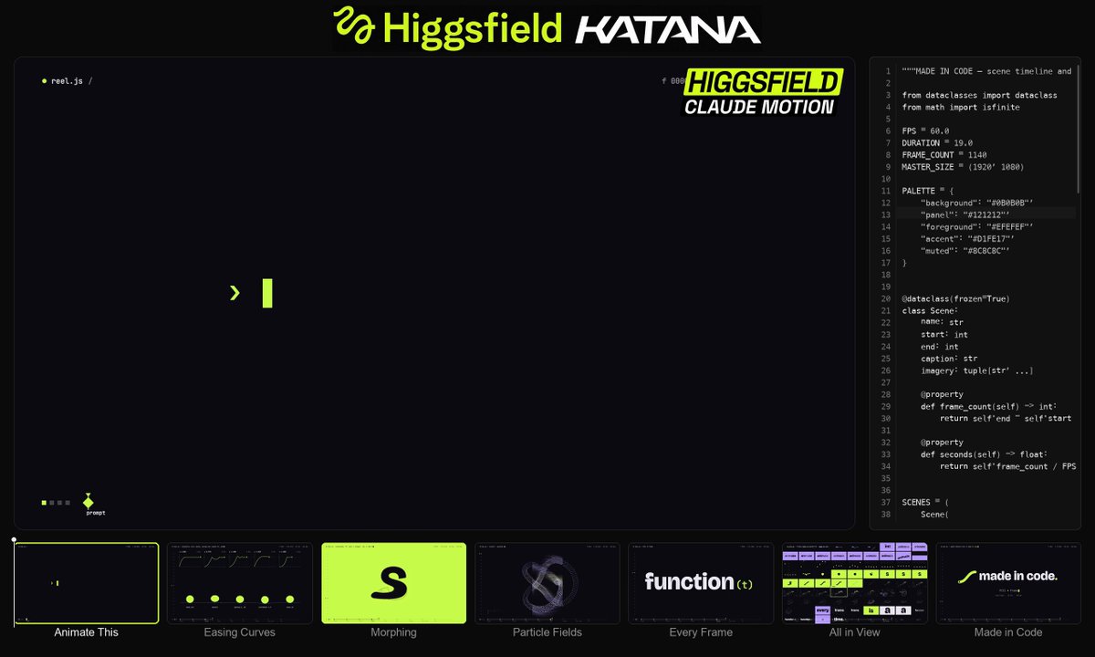Claude Motion 搭配 Katana 一次搞定剪辑与动效