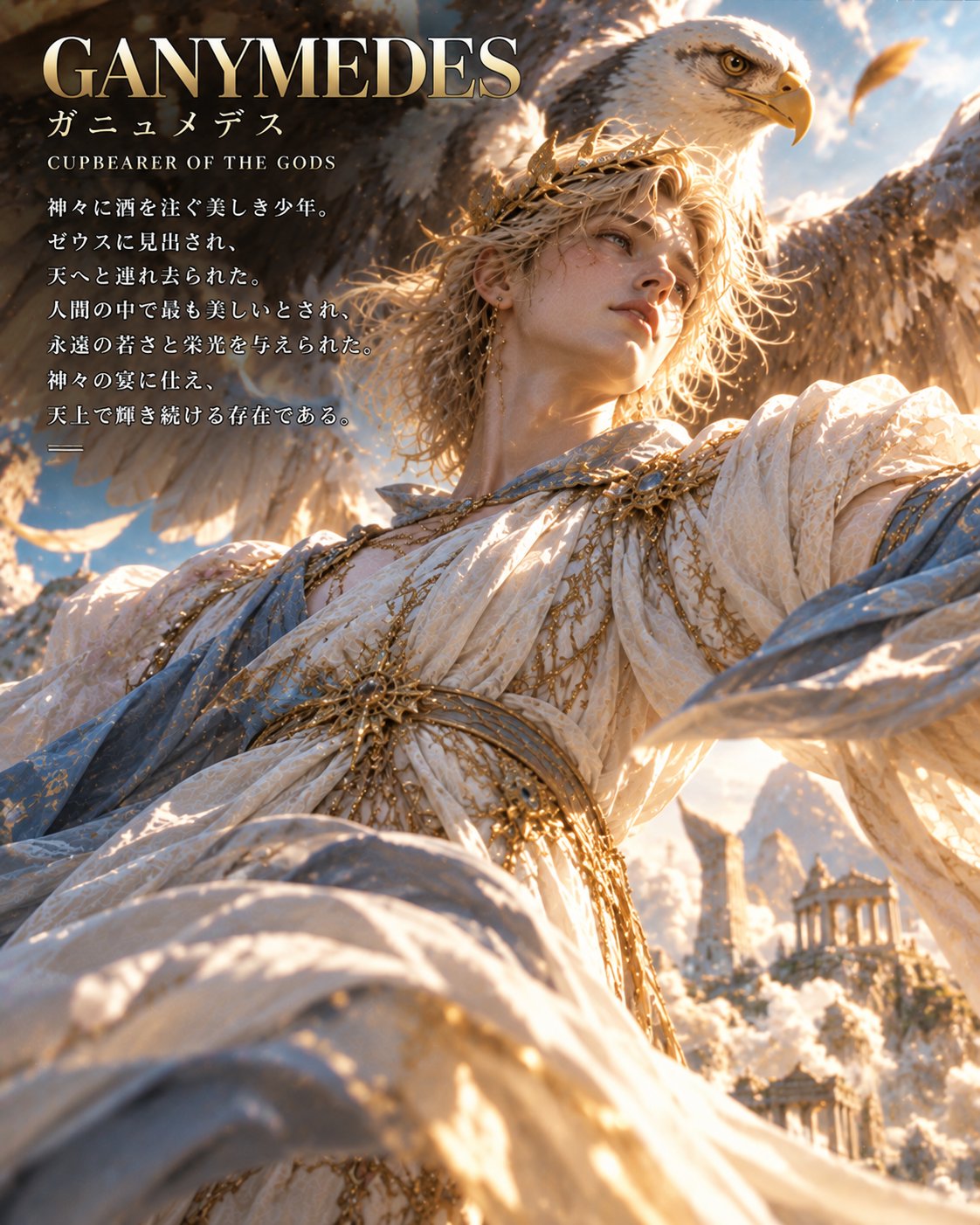 GPT-Image 2.5 depicts a beautiful youth pouring wine for the Greek gods