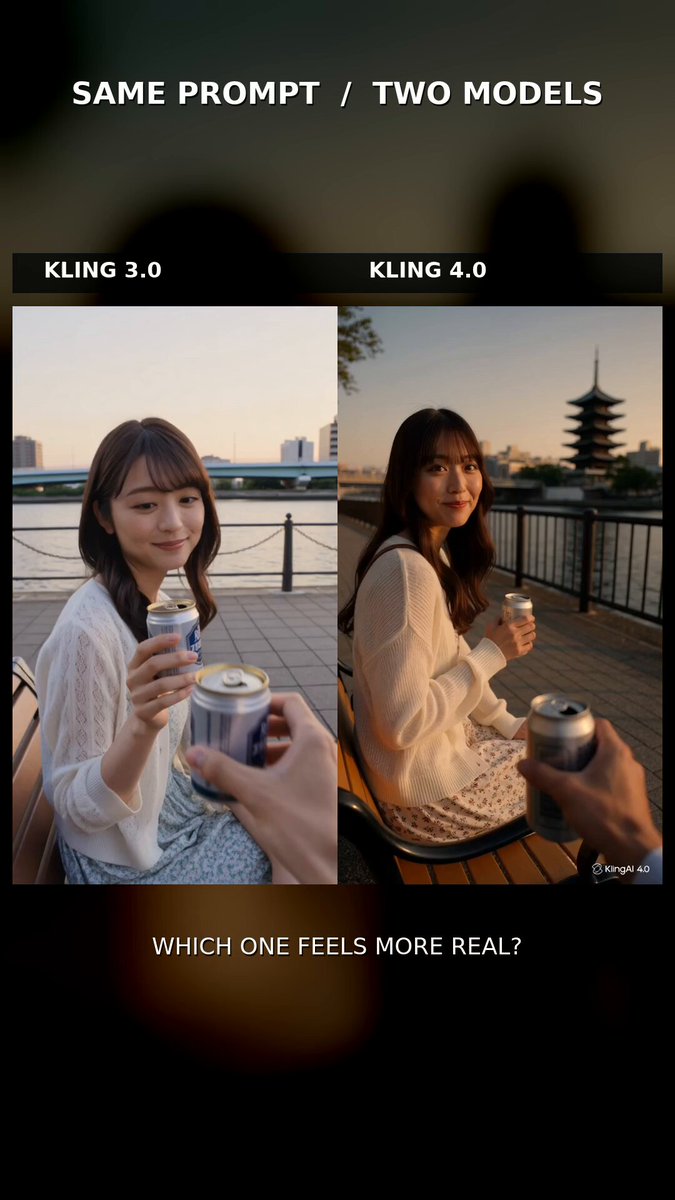 Kling 4.0 正式发布：同提示对比 3.0