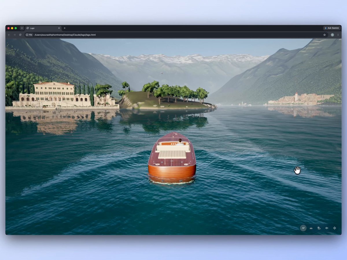 Opus 5.5 builds an immersive Italian 3D scene from one prompt