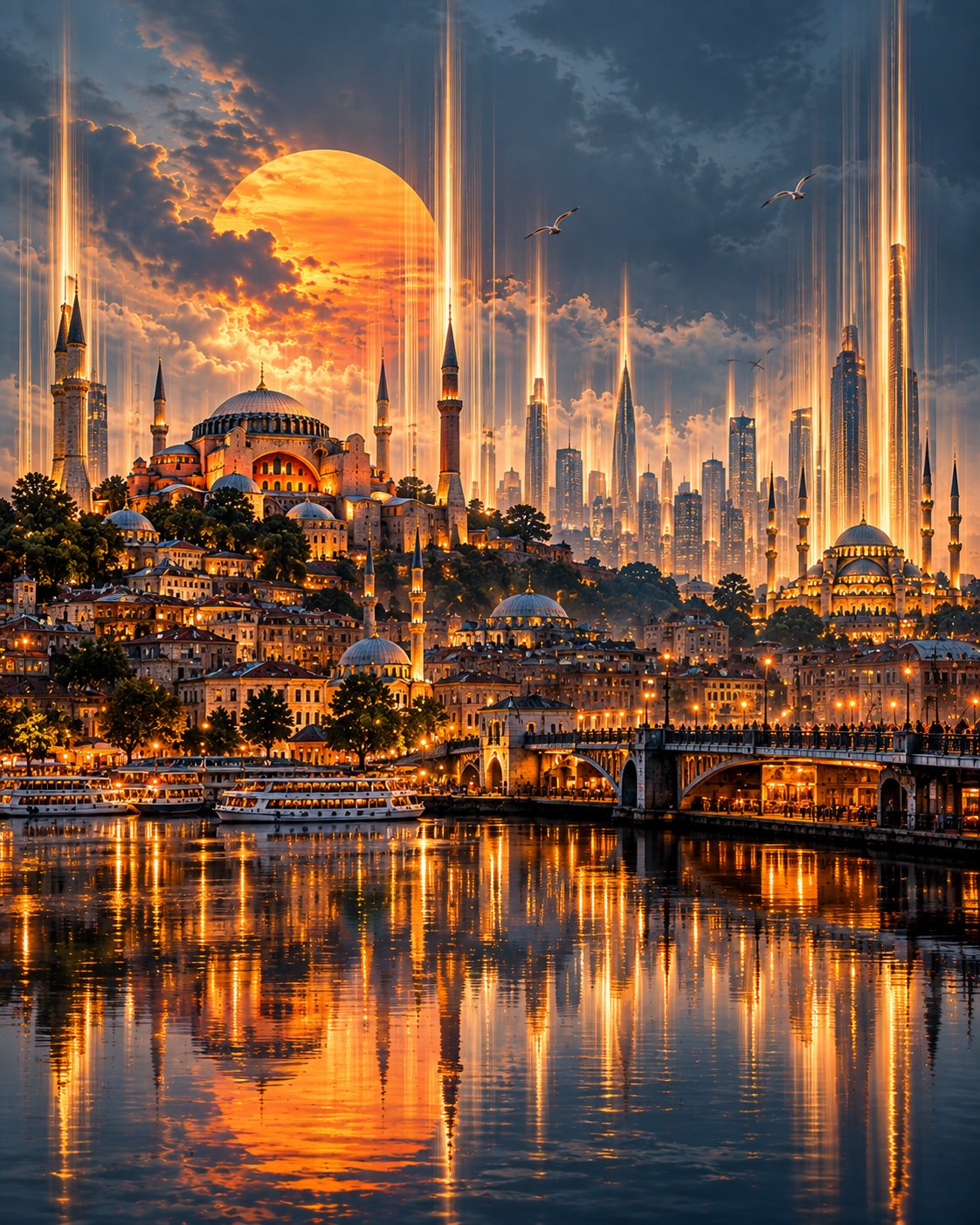 GPT Image 2.5 prompt for surreal city travel posters (image 2 of 4)