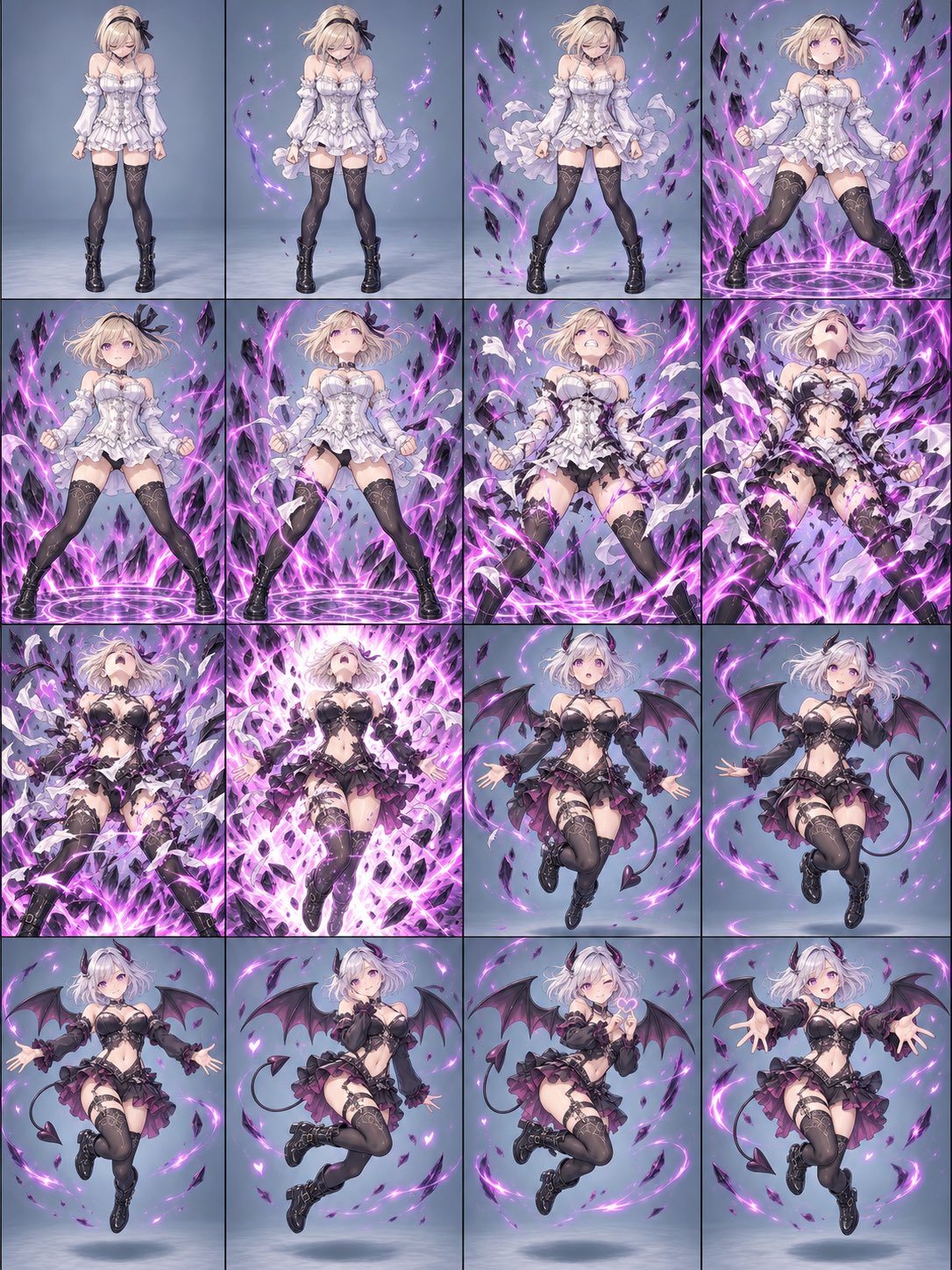 GPT Image 2.5 generates a 16-frame transformation animation in one pass