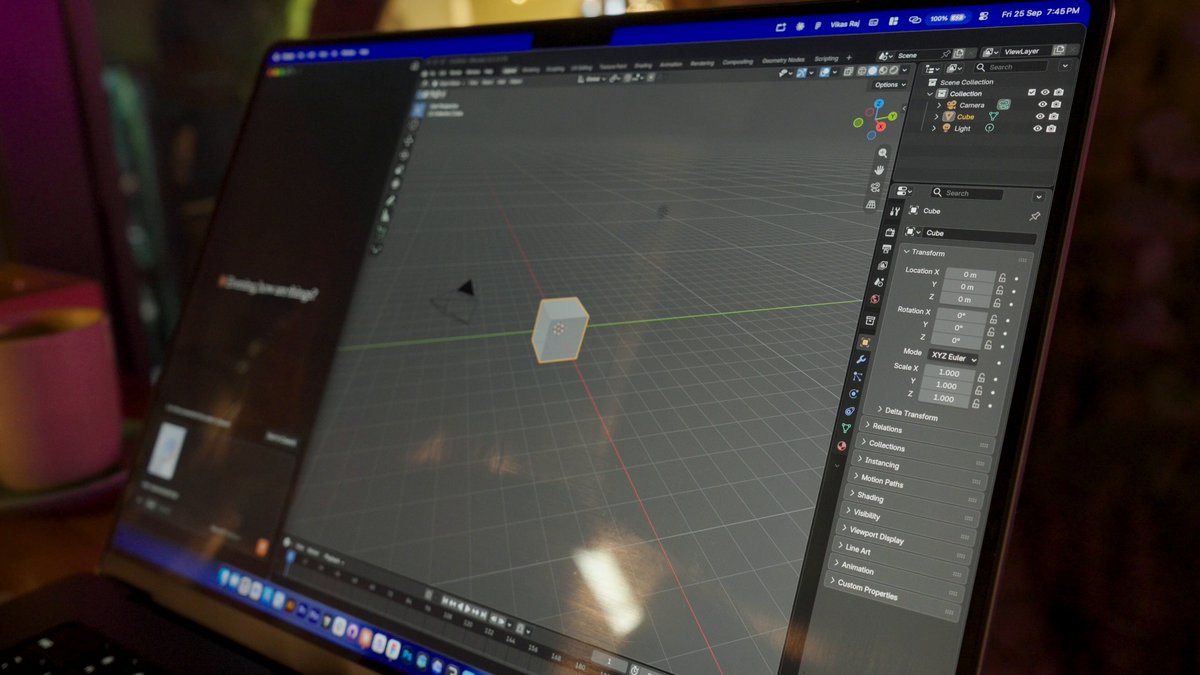 Opus 5.5 with Blender MCP models 3D from a reference image