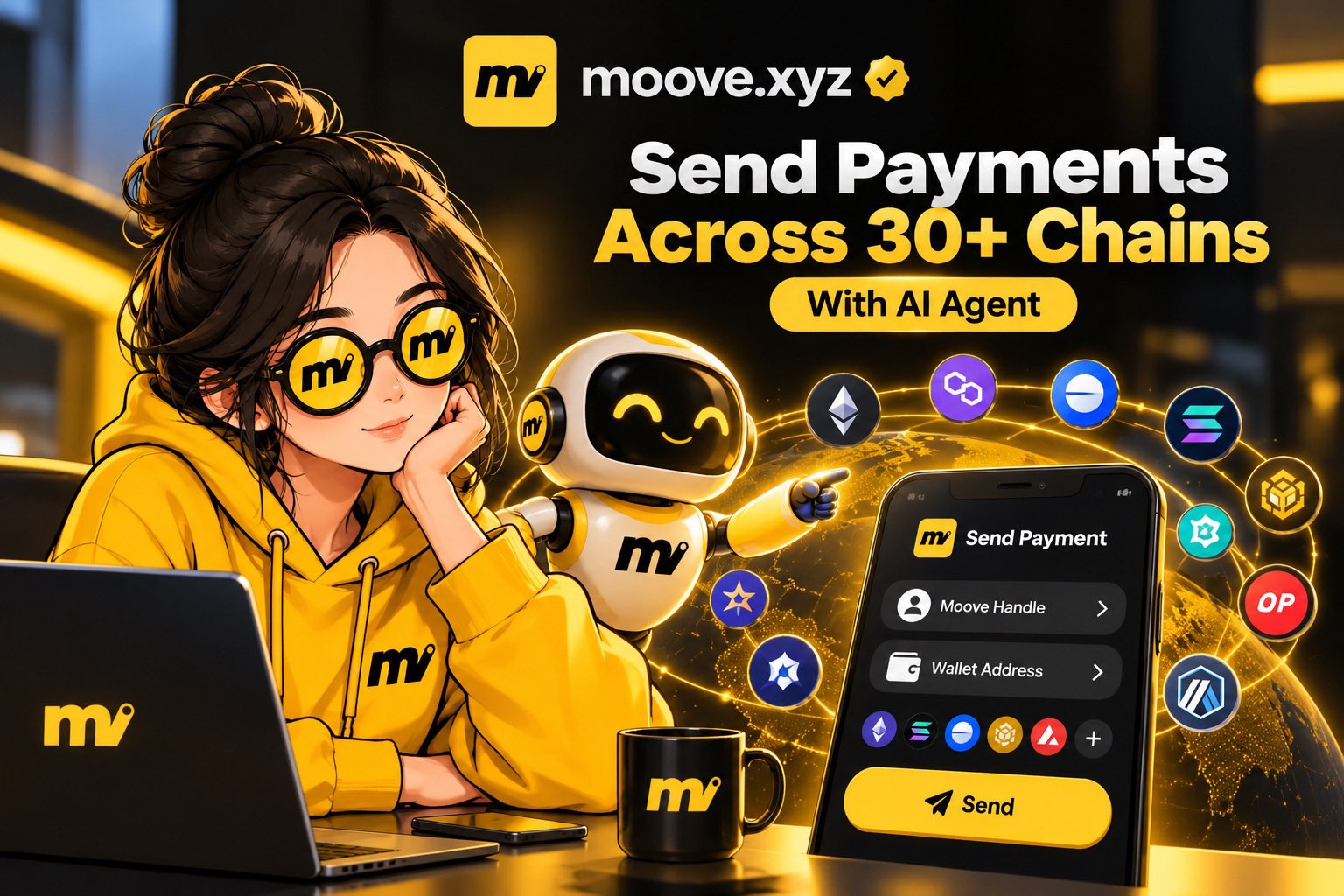 Moove Send Agent：AI agent 跨 30+ 链发起支付