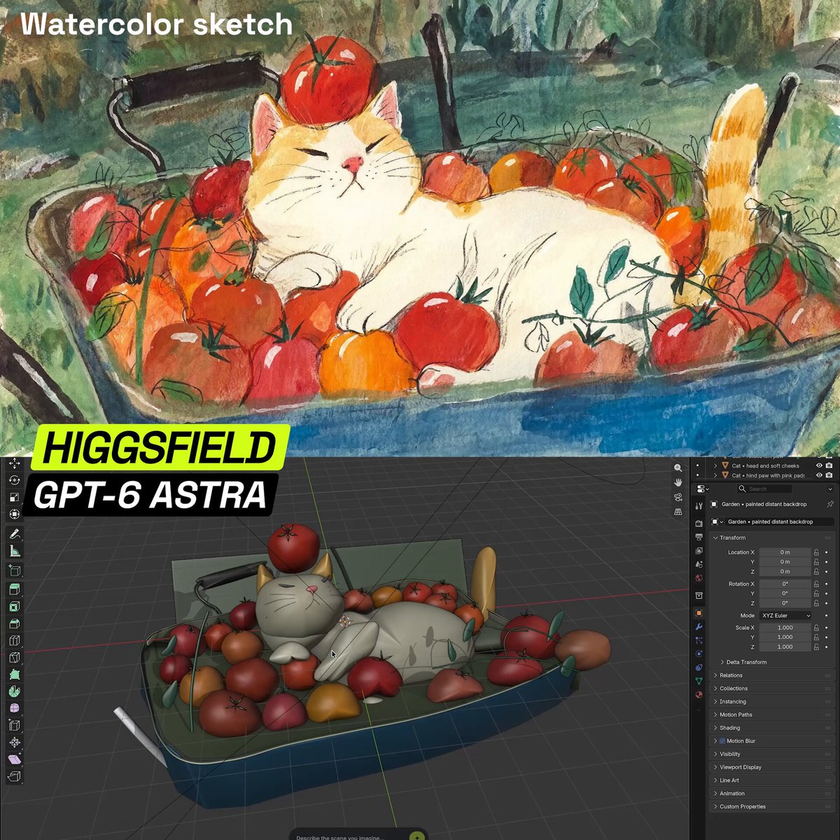 GPT-6 Astra 把 2D 图转成 Blender 3D