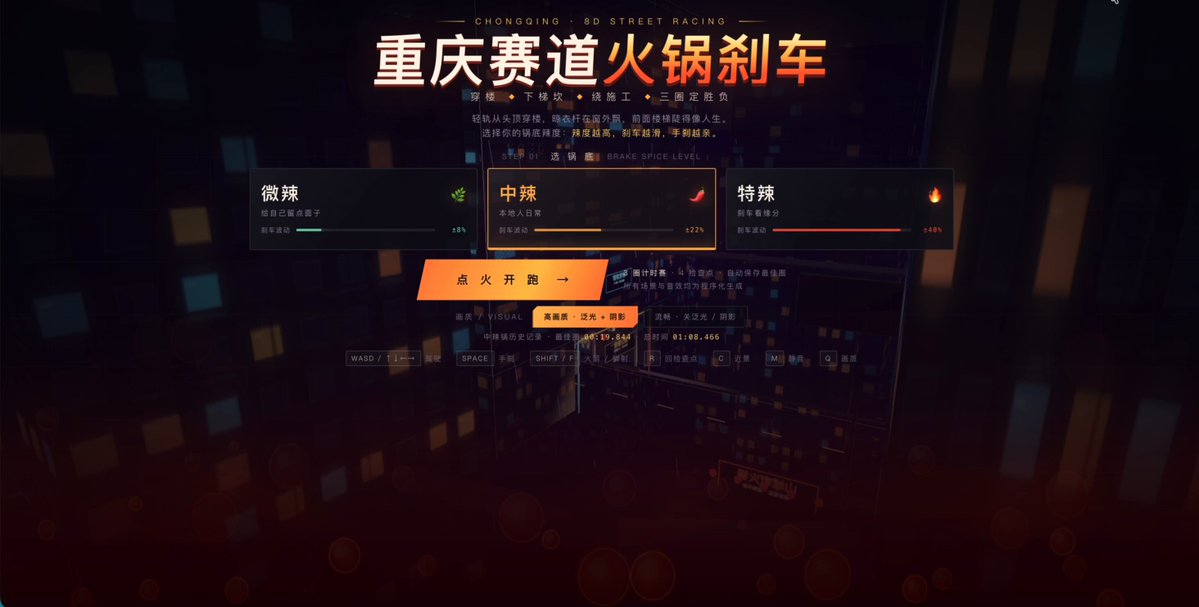 V4.1 Flash builds a Chongqing racing game with rocket boosts in one hour