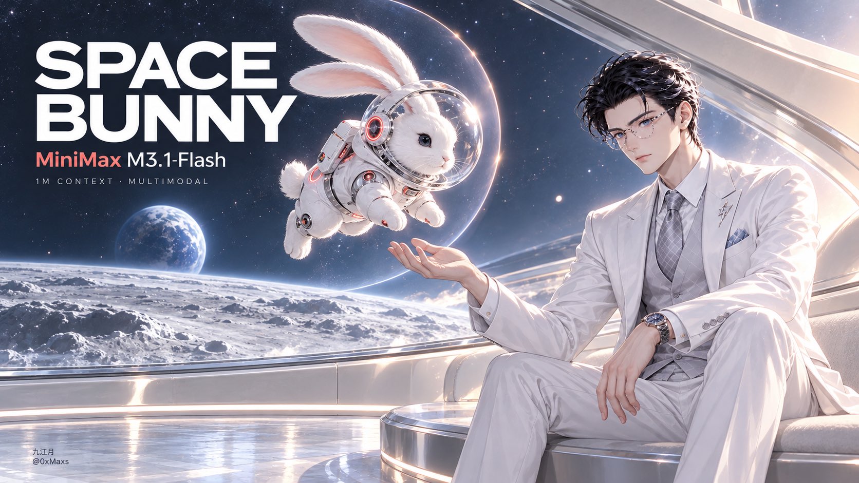 Space Bunny revealed as MiniMax M3.1 Flash: 428B MoE, 1M context, five thinking levels