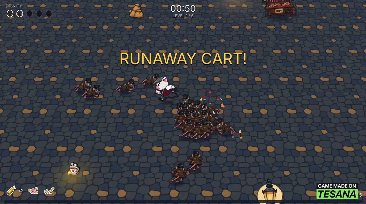 Opus 5.5 on Tesana builds a launch-ready game from a few prompts