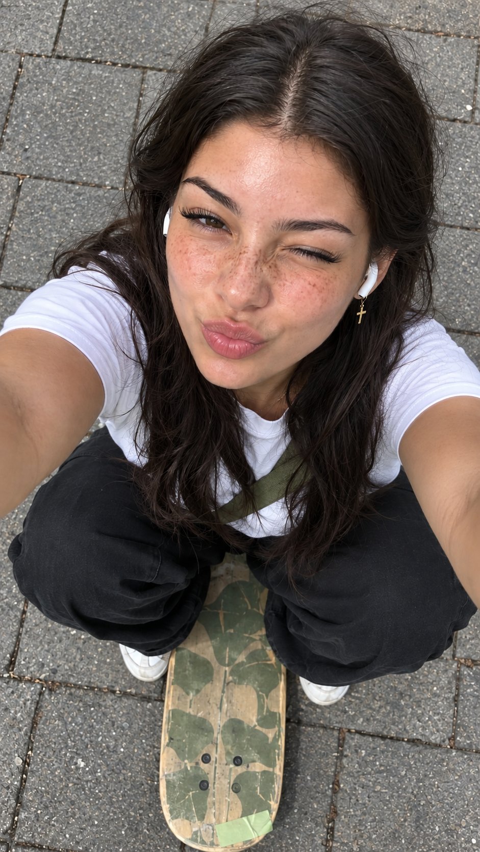 GPT Image 2.5 character turned into a 9:16 selfie video with a full JSON prompt