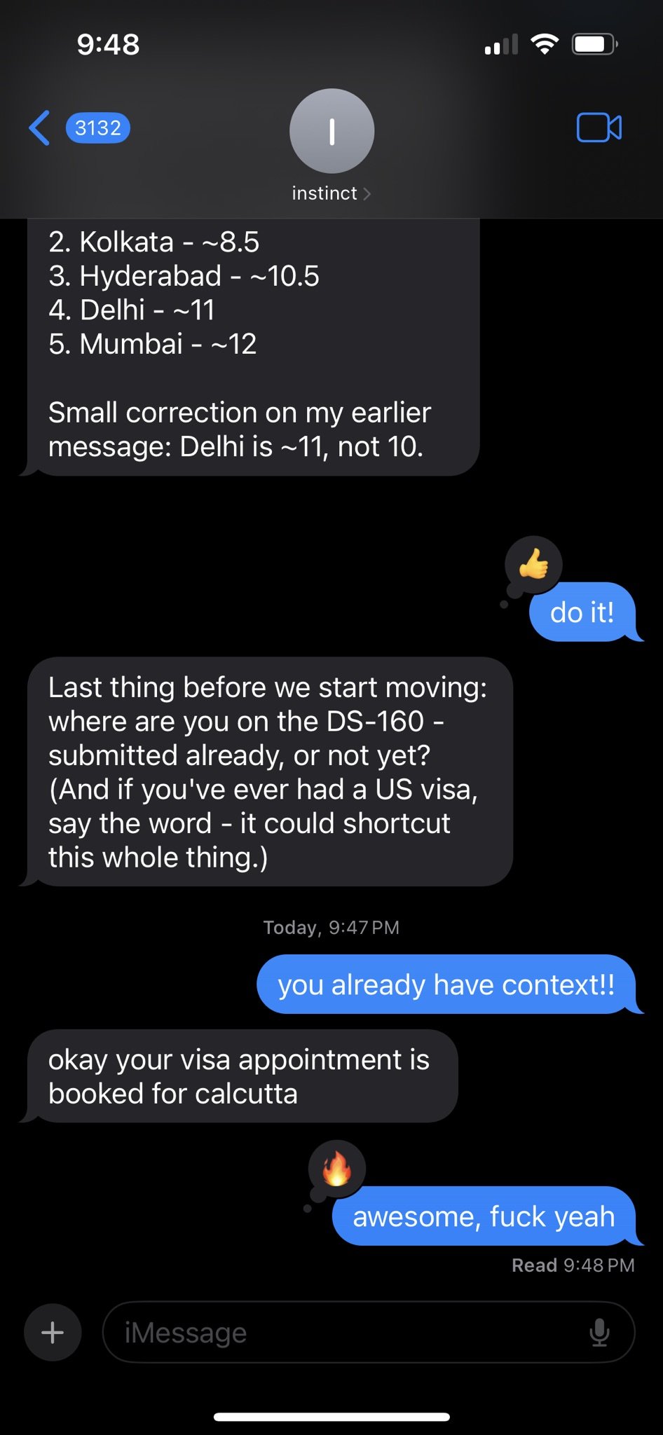 用 Instinct 预约美国签证面签