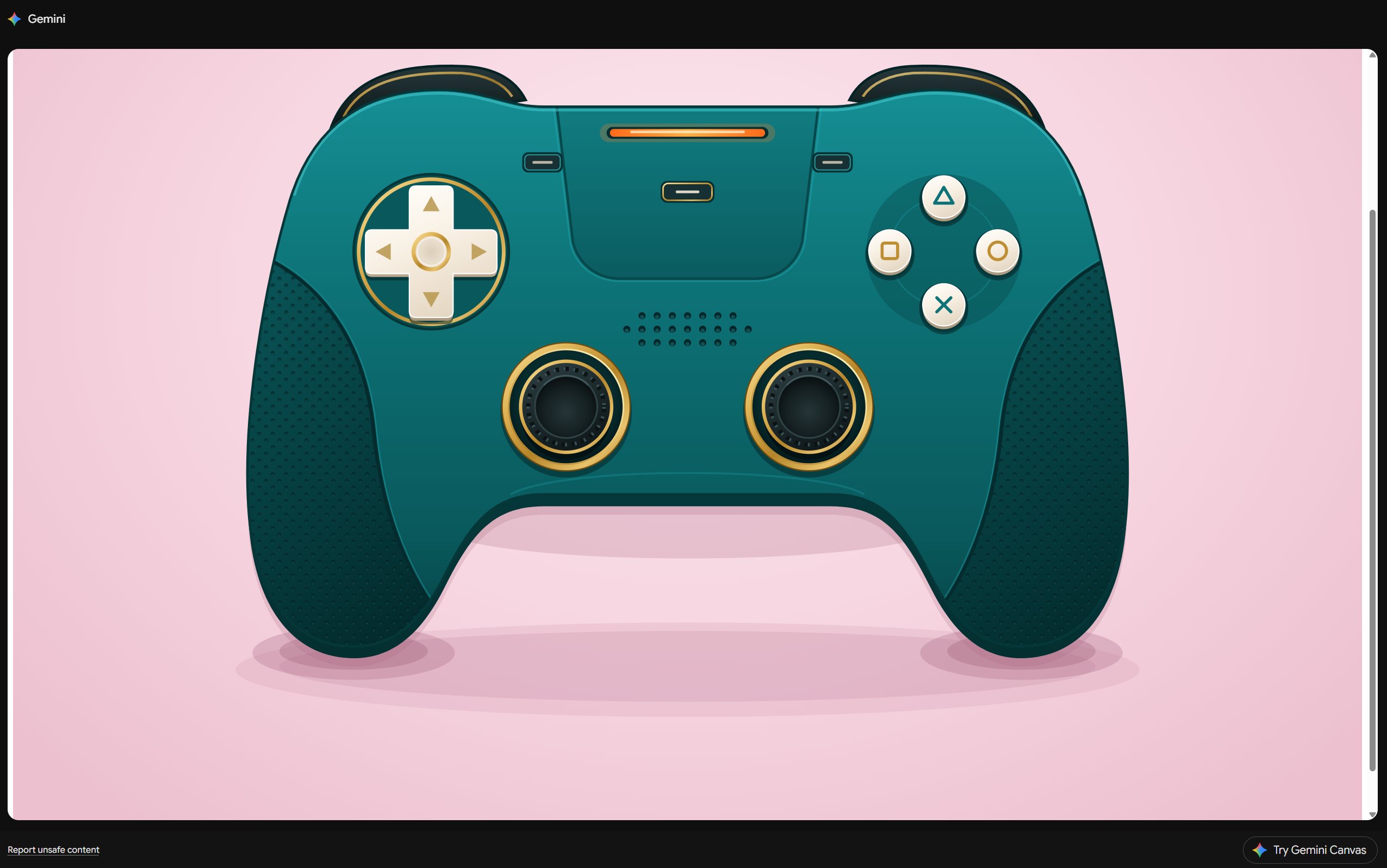 Gemini 4 Pro generates a "Controller" concept image