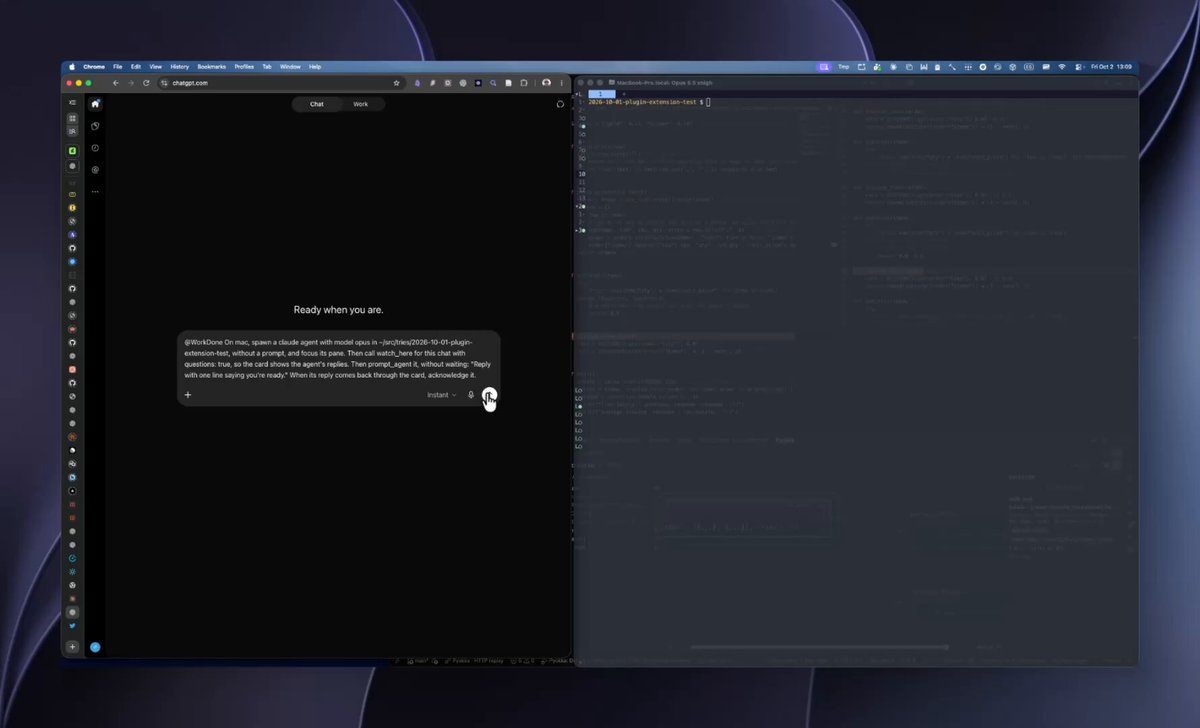 Workdone：用 ChatGPT 语音远程监控本机上的编码 agent