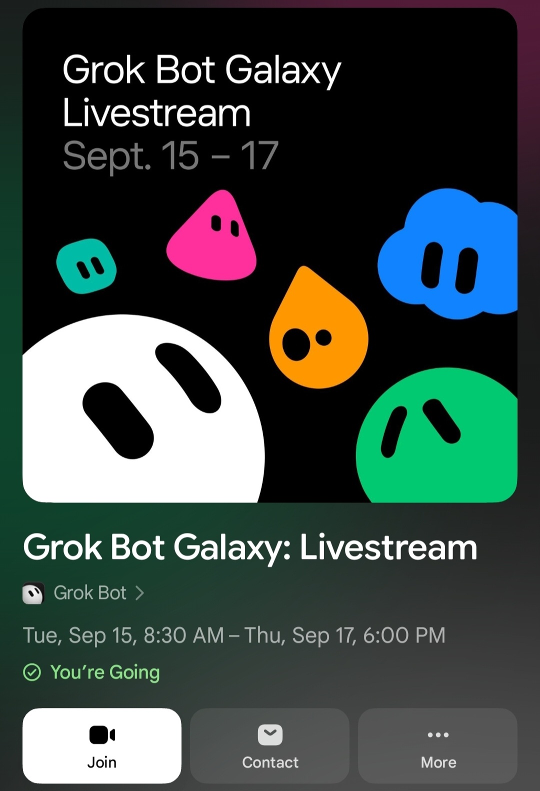 Grok Bot Galaxy 三天线上活动完整日程