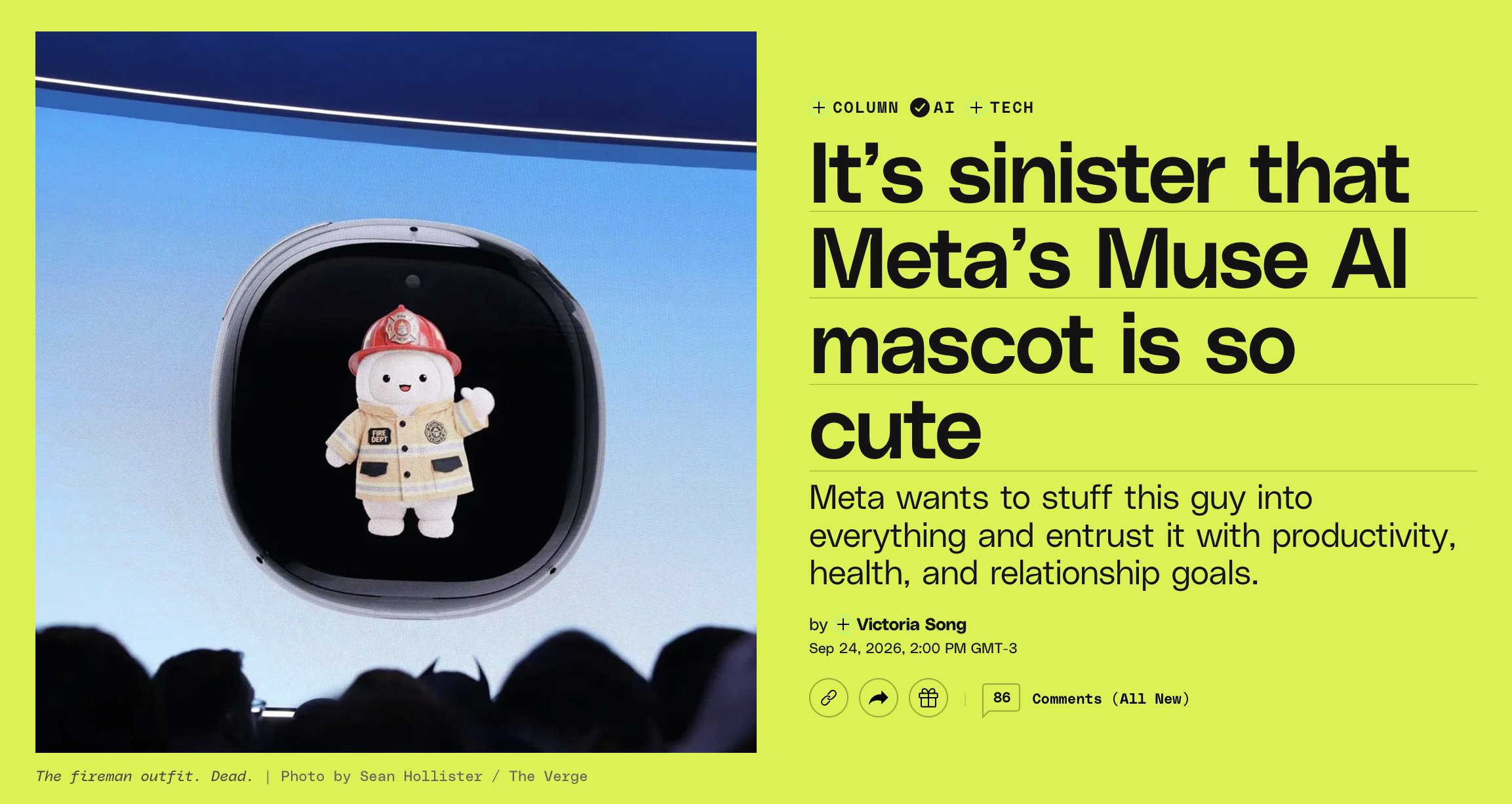 Meta Muse's cute persona criticized for luring users into handing over data