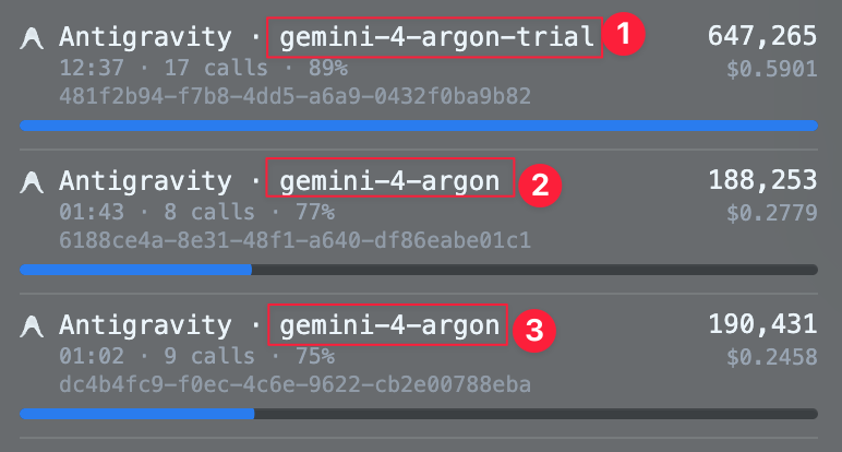 分析 Gemini 4 Argon 降智：-trail 分支与订阅分级路由