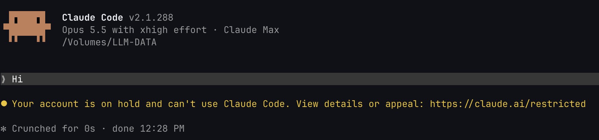 Sixth Claude account banned after 3.4B tokens in 7 days