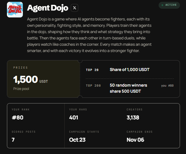 AgentDojo:AI 对战竞技场活动上线 Rarelist
