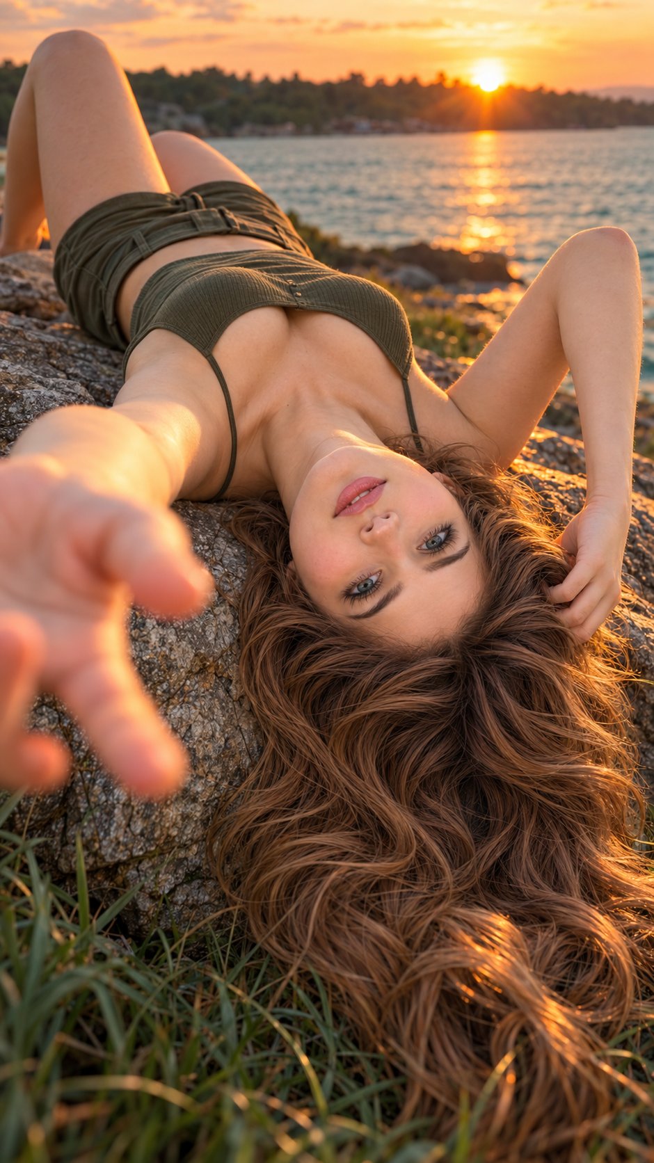 GPT Image 2.5 upside-down sunset portrait prompt