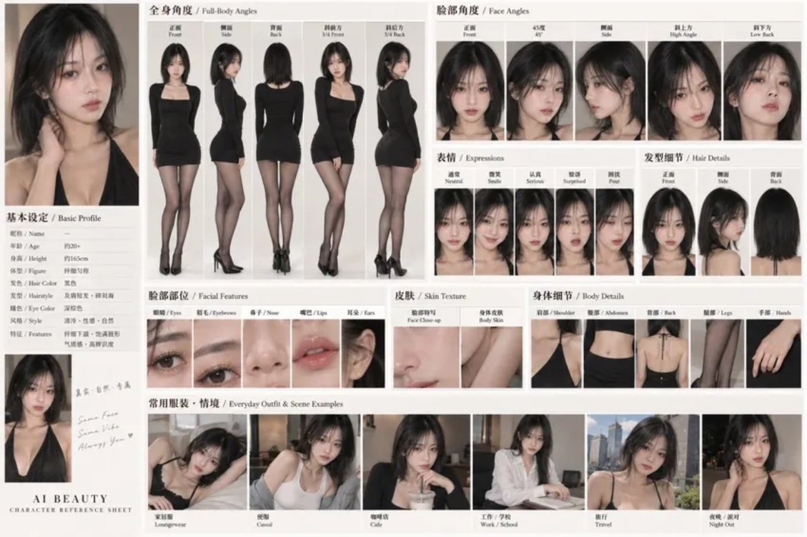 ChatGPT Image 2.5 character reference sheet prompt (image 3 of 4)