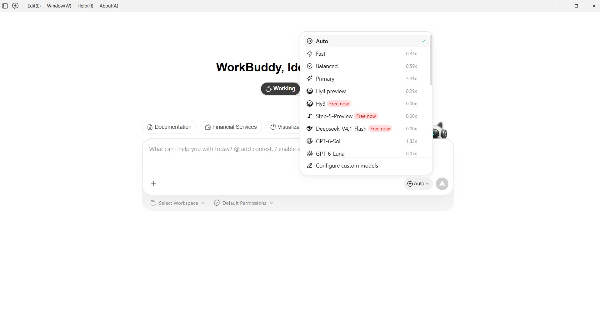 WorkBuddy 同一窗口可切换 GPT-6 Astra 等多模型