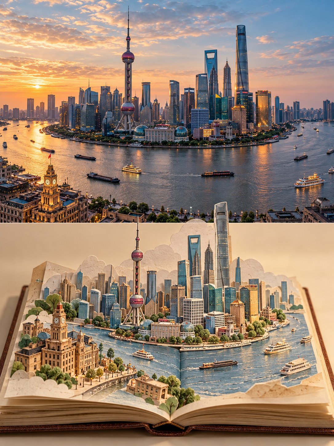 GPT Image 2.5 split travel poster prompt