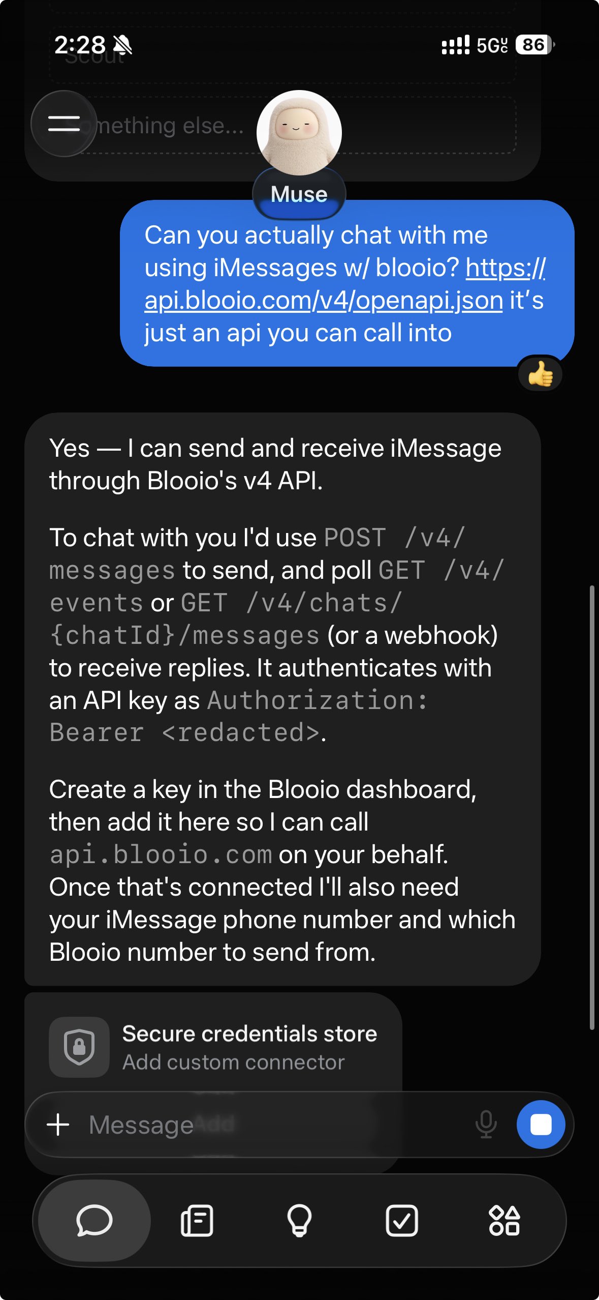 1 分钟把 Meta Muse 接进 iMessage