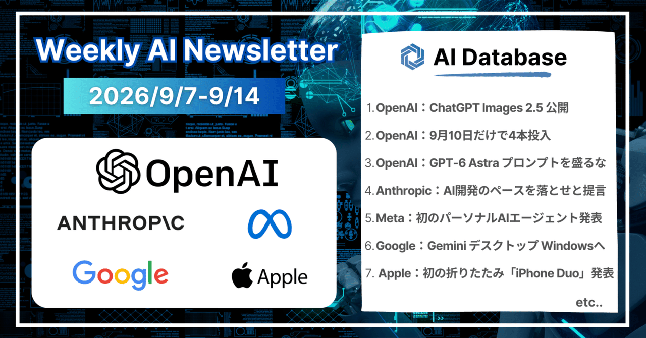 一周 AI 要闻:ChatGPT Images 2.5 等七条