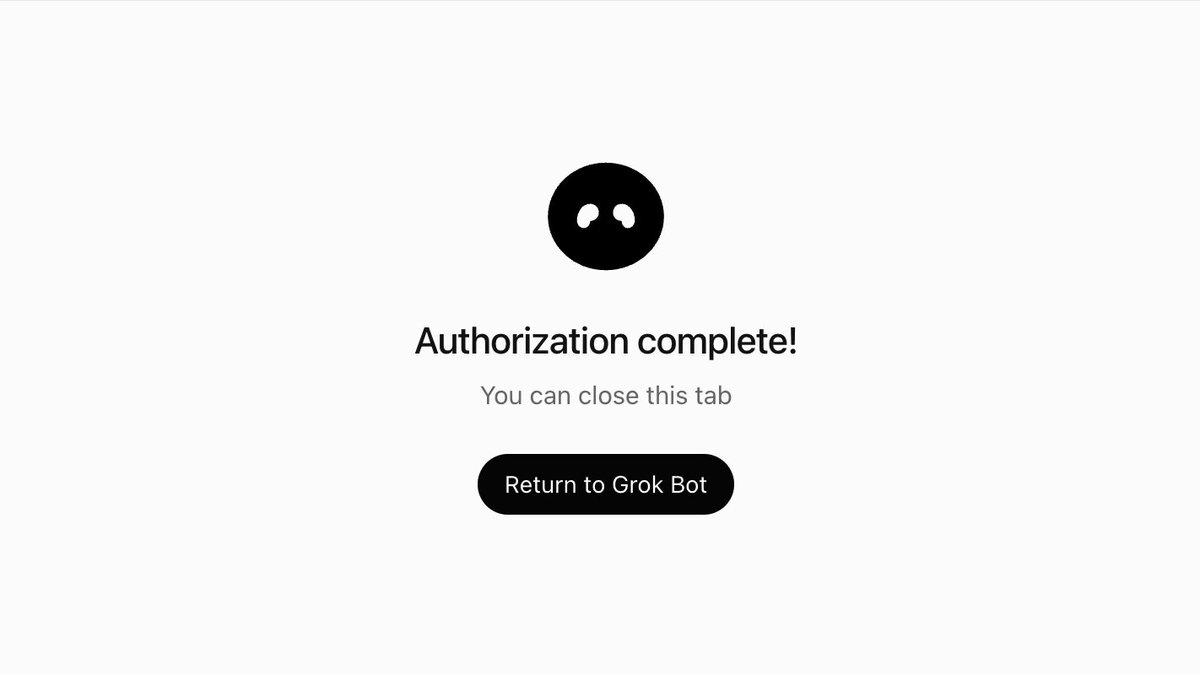 Grok Bot gets a friendlier app-connection screen