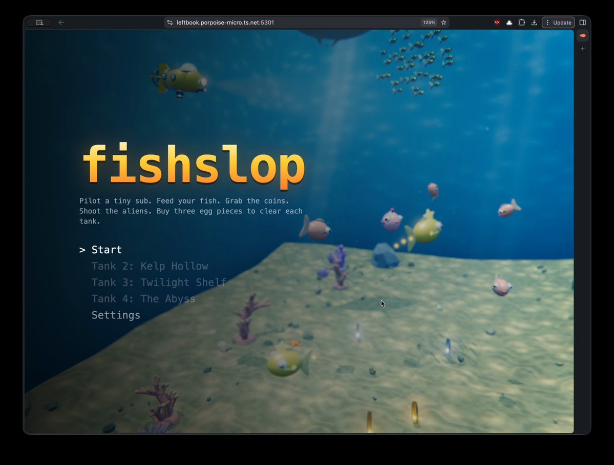Opus 5.5 生成 FishSlop 游戏：动画与手感最佳