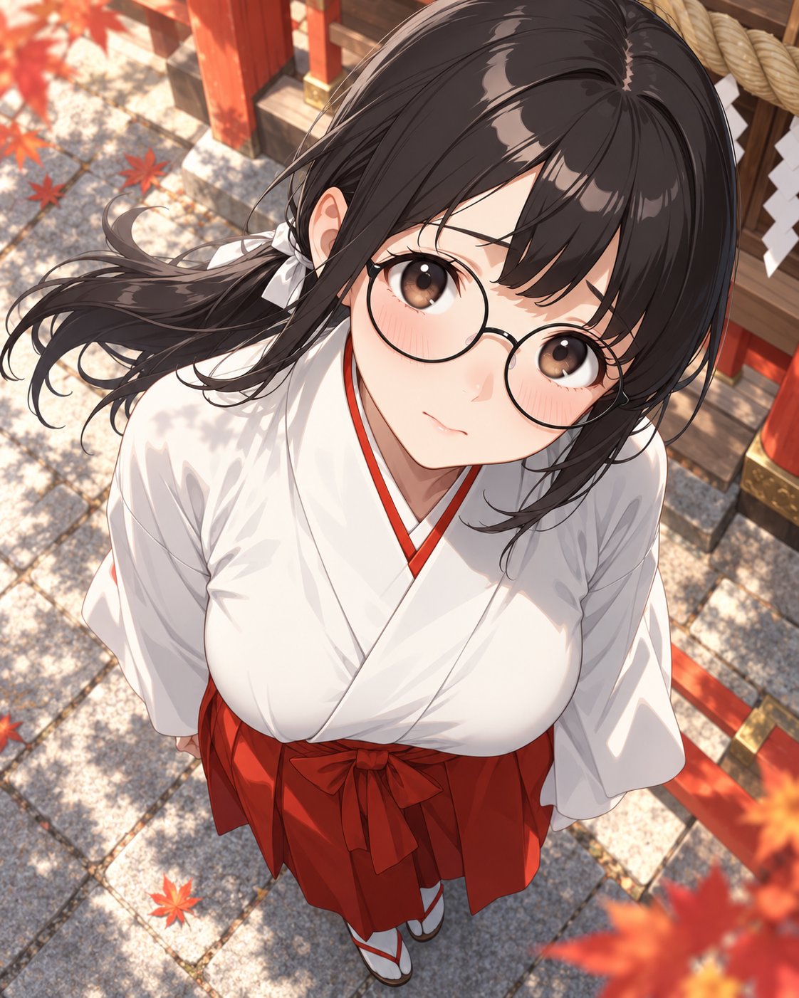 SDXL 抽构图 + GPT Image 2.5 精修的巫女图流程