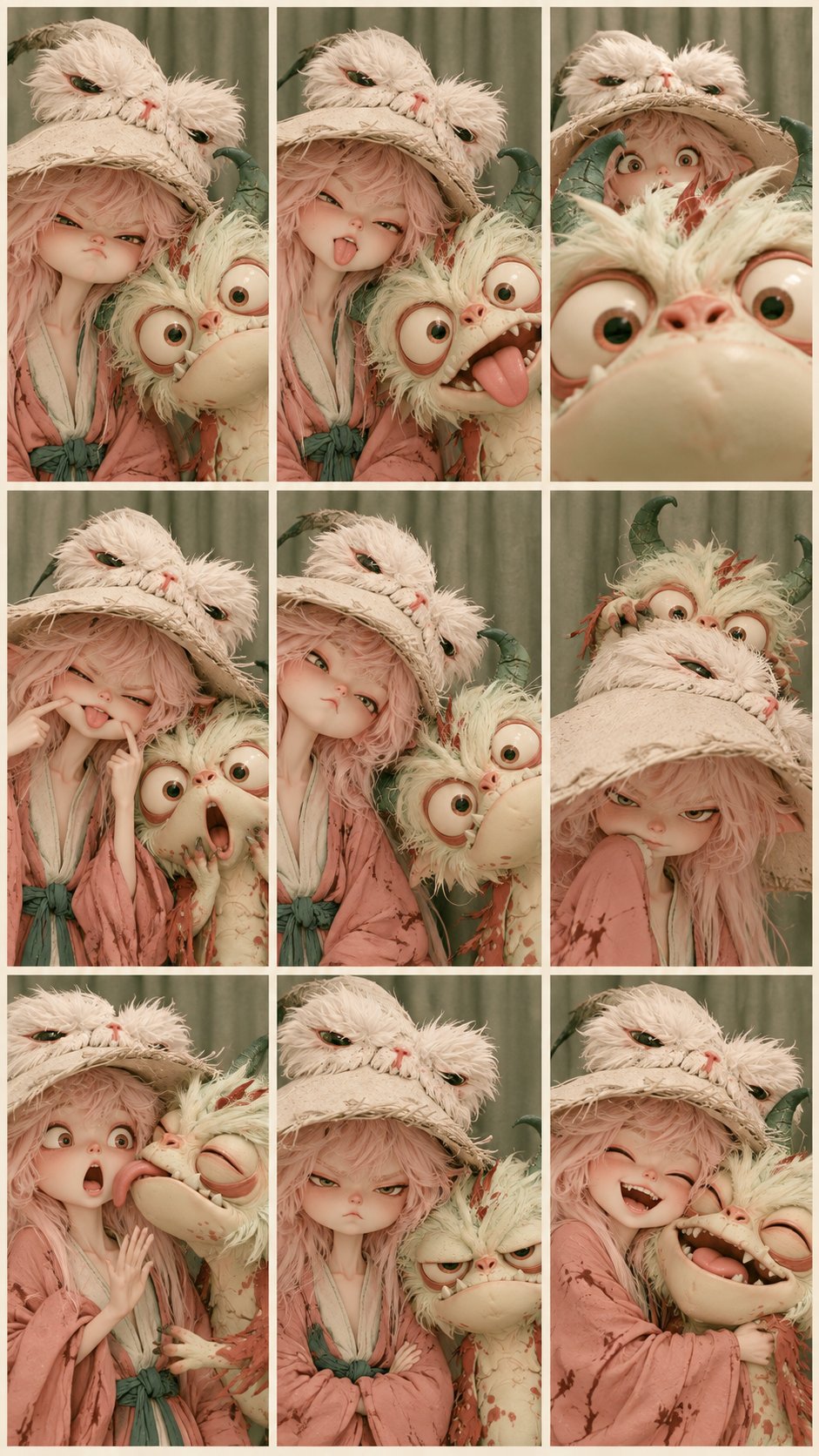 GPT Image 2.5 prompt for a 3x3 photo booth grid
