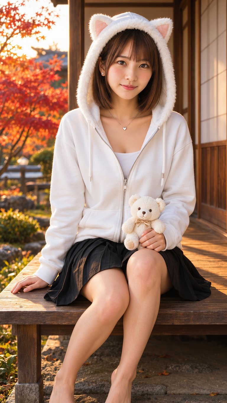 Same prompt across four image models: teddy bear porch shot (image 3 of 4)