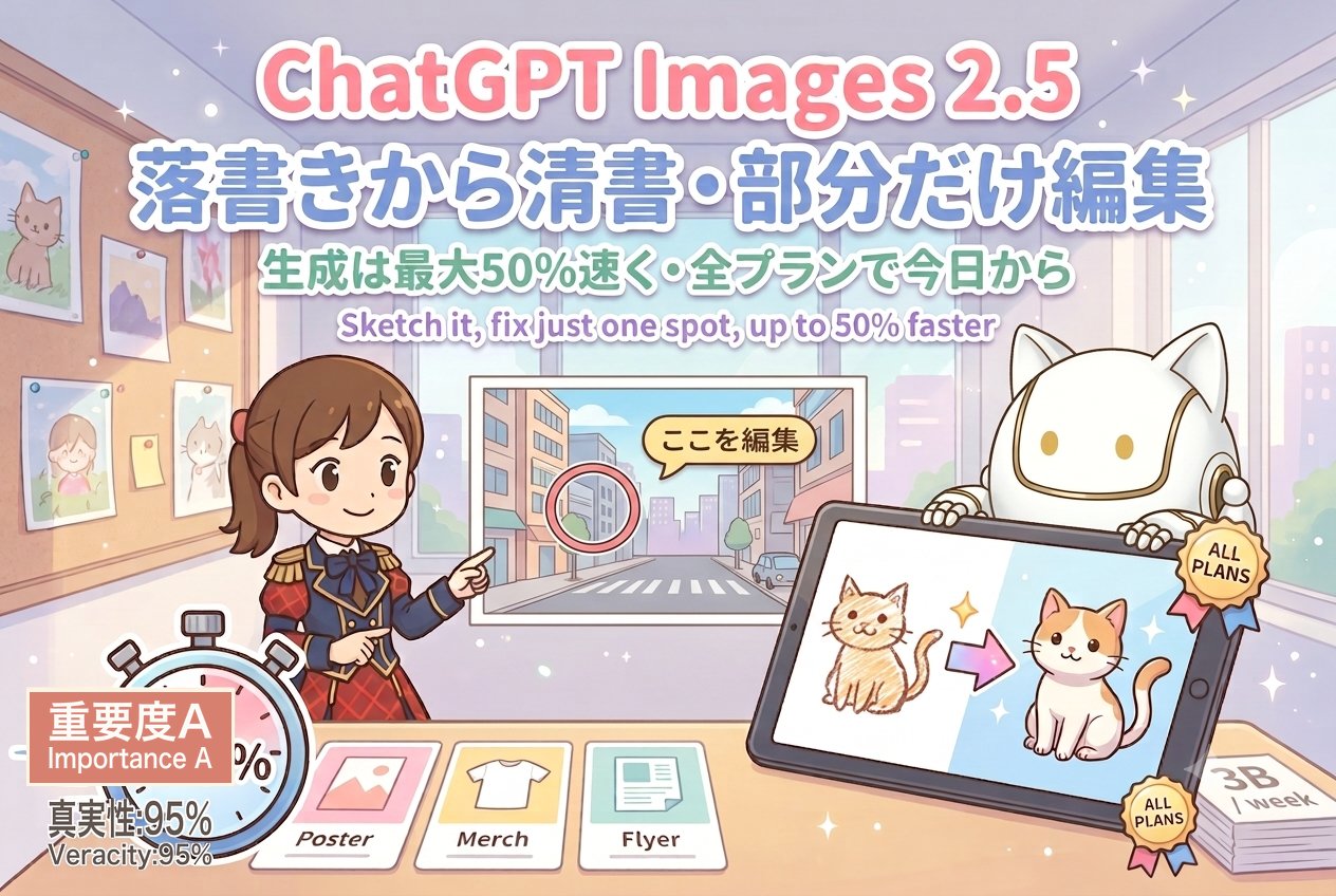ChatGPT Images 2.5: sketch-to-image, spot edits, up to 50% faster